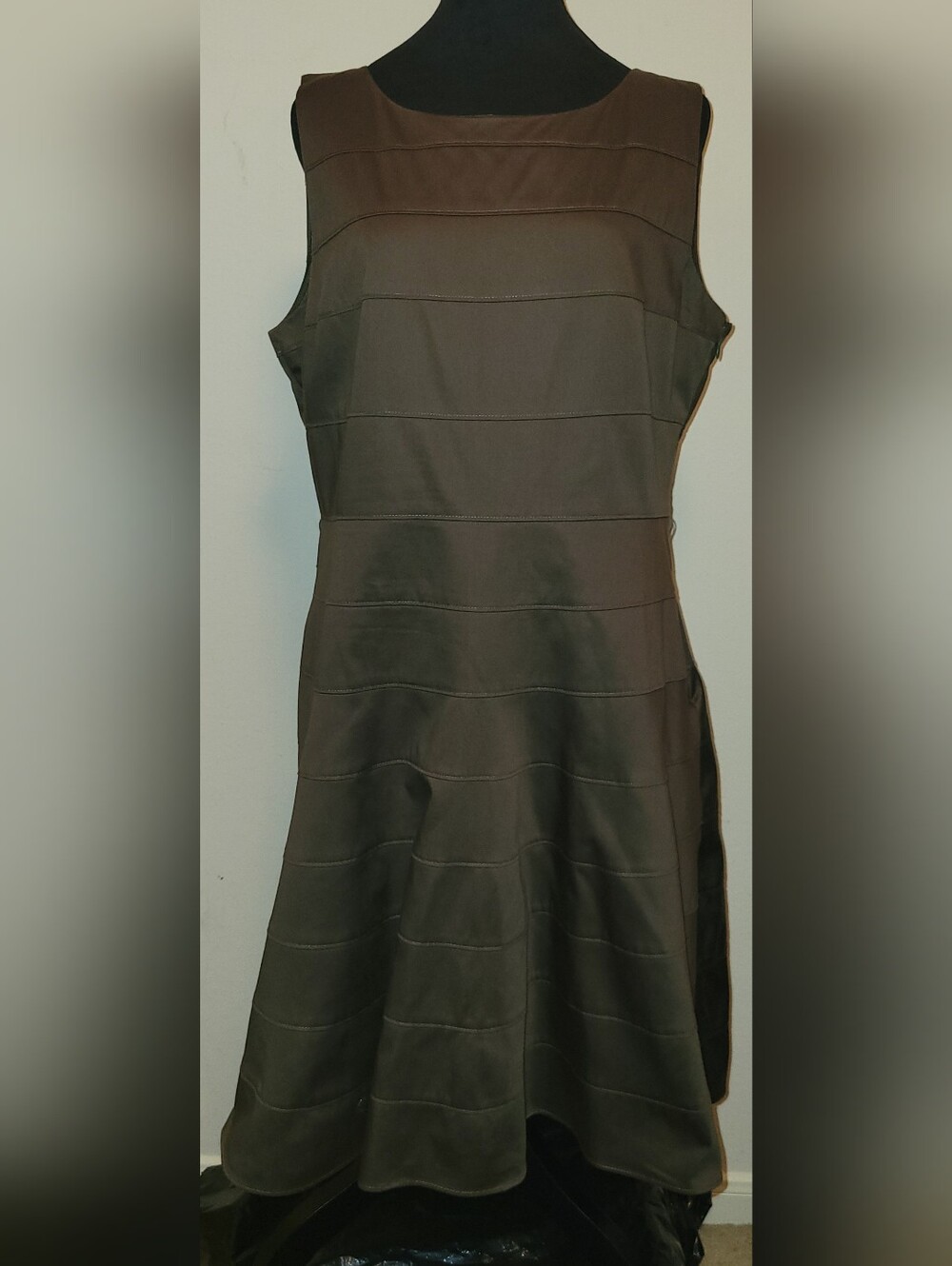 Calvin Klein Green Sleeveless A-Line Dress